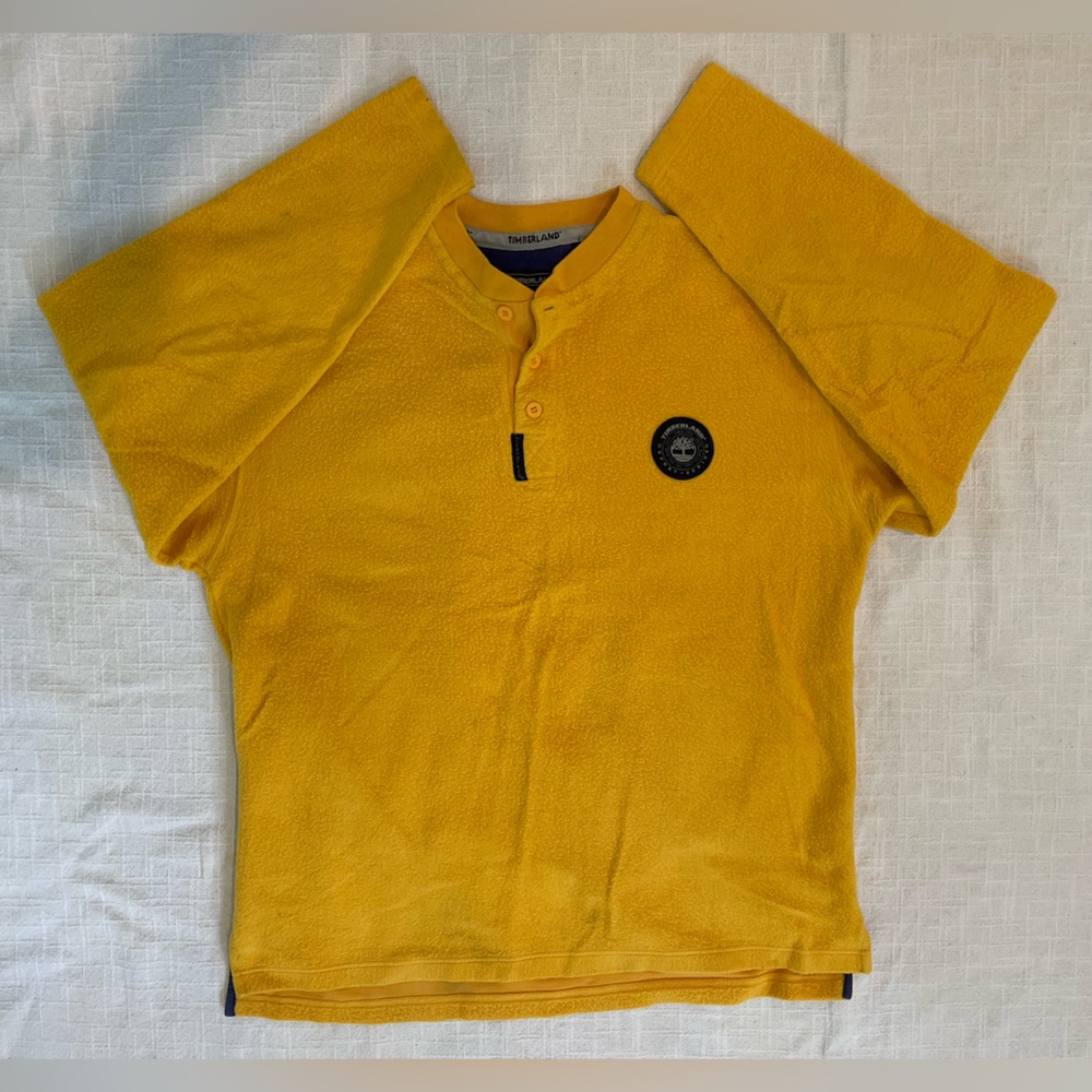 TIMBERLAND sport series men’s yellow pullover sweater | LARGE